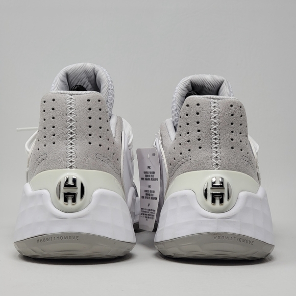 Adidas Harden Vol. 4 White Grey 2019 Basketball Shoes Men\'s Size 6.5 EF9653 New main image 9